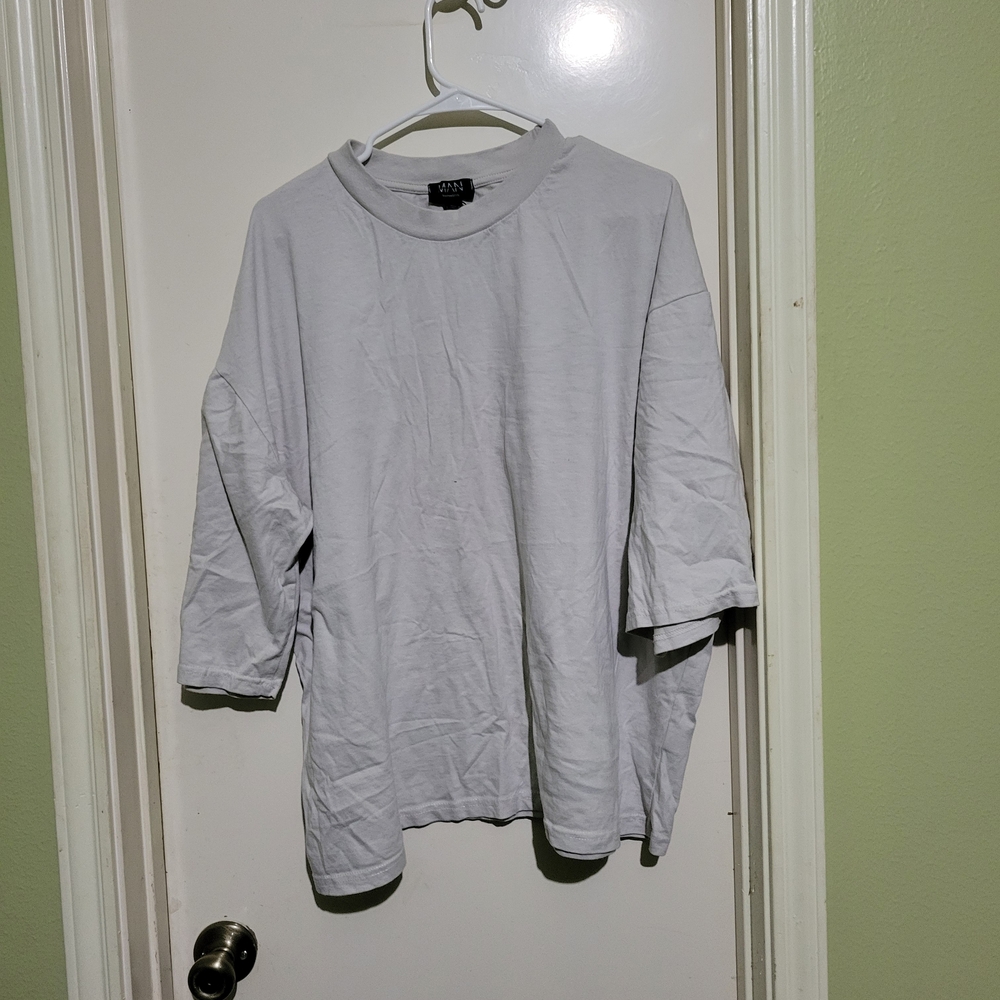 Boohoo Men Men's Gray Shirt